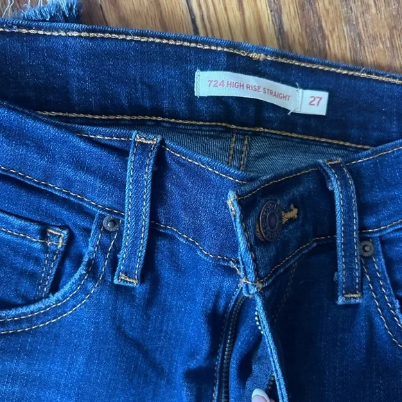 Levi's Blue Ankle Cropped Jeans - Picture 4 of 5
